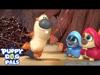 Bizzy Beaver Builds a Dam - Music Video - Puppy Dog Pals - Disney Junior