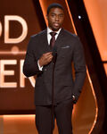 Chadwick Boseman speaks onstage at the 18th annual Hollywood Film Awards in November 2014.