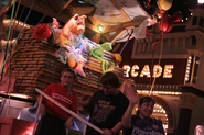 Kermit and Piggy on their float in Disneyland...