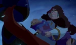 El Archidiacono juzga a Frollo por matar a una mujer.