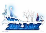 Frozen pre-parade float concept