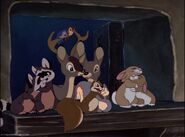 The Forest Animals nuzzle during "Someday My Prince Will Come".