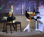 Donald vs. Daffy on piano dueling in Who Framed Roger Rabbit.