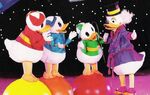 Scrooge with Huey, Dewey, and Louie in Walt Disney's World on Ice