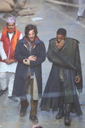 Benedict Cumberbatch as Doctor Strange with Chiwetel Ejiofor as Karl Mordo.