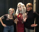 Wendie and Dana Terrace with an Eda cosplayer.