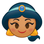 Jasmine's emoji for Disney Emoji Blitz.