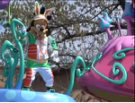 Max training with the White Rabbit at Tokyo Disneyland Hippity Hoppity Springtime Easter Parade