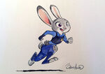 Judy Hopps Watercolor by Byron Howard