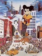 Painting of various balloons (circa 1983), including Mickey.
