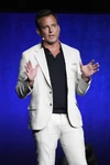Will Arnett speaks onstage at the 2018 CinemaCon.