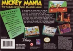 Back cover for SNES version