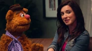 Margo Harshman.jpg (634 KB) Harshman as Becky, with Fozzie Bear in the pilot episode of The Muppets