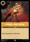 Control your temper lorcana