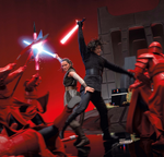 Rey and Kylo vs the Guards The Last Jedi