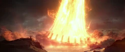 The energy of the Sun being absorbed into the Ilum's core