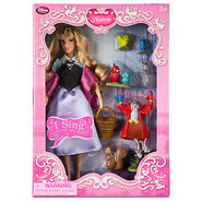 Aurora as Briar Rose Deluxe Singing Doll with Forest Animals Figures Boxed