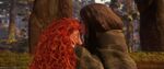 Merida being kissed by Elinor