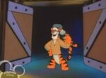 Tigger as Davy Crocket