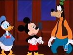 Mickey donald and goofy at the police station