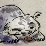 Gruff con una roca durante los créditos.