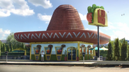 The restaurant in the live-action film