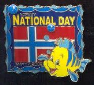 Norway National Flounder Pin