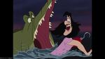 The Crocodile chasing Hook away from Never Land