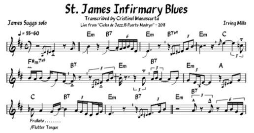 St. James Infirmary sheet