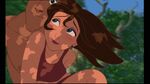 Jane swinging with Tarzan