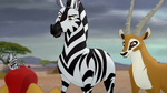 Swala and a zebra confront Kion