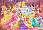 First 6 Caucasian/White Disney Princesses with their Palace Pets