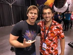 ErrigoAndVincent.jpg (474 KB) Vincent meeting with his new co-star, David Errigo Jr., at D23 2019 for the first time.