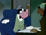 Pete as Al Muldoon confronting Goofy (How to Be a Detective)