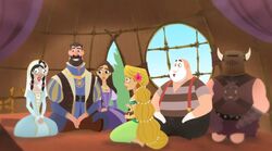 Rapunzel reunited with an illusion of Queen Arianna.