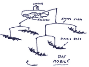 Concept art of the bats by Yale Gracey