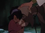 Josephclose.jpg (19 KB) Joseph approaching the Boy and Small One: "Tell me, son. Are you the owner of this small donkey?"