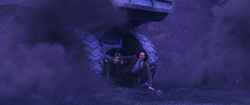 Loki and Sylvie try to escape from the falling meteors - Loki EP3