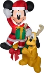 Reindeer Pluto with Santa Mickey by Gemmy Industries