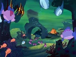 The fish that were watching Pinocchio from Pinocchio