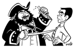 Concept drawing of Blackbeard and Walker