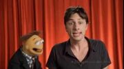 Zach Braff with Walter on Disney Drive-On with The Muppets.