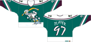P9f7x6g3amgmu0c6fhp1.png (38 KB) The short-lived original alternate jersey, introduced in the 1995/96 season as a part of the NHL's third jersey program. It features the team's mascot, Wild Wing, and the primary logo on the shoulders. It unsurprisingly didn't receive much acclaim, and was retired after a few games.