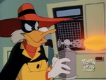 Darkwing Duck disguised as Negaduck in the episode "Disguise the Limit"