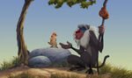 Rafiki with Timon's mom