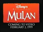 Mulan VHS trailer