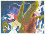 The White Rabbit at the Mad Tea Party, by Mary Blair.