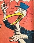 Br'er Stork as a mailman in the Uncle Remus comic.