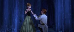 Hans proposing to Anna.