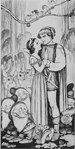 SnowWhiteAndTheSevenDwarfs1937GustafTenggrenConceptArtwork12.png (371 KB) Gustaf Tenggren's concept artwork of the Prince with Snow White and the dwarfs.
